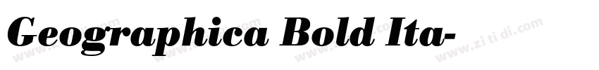 Geographica Bold Ita字体转换